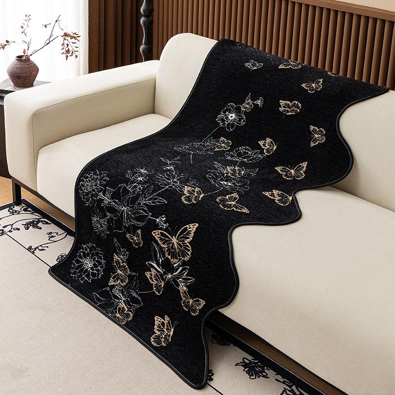 Light Luxury Special-Shaped Sofa Cushion Butterfly Universal In All Seasons Irregular Chenille Non-Slip Seat Cushion Sofa Towel Simple Cover