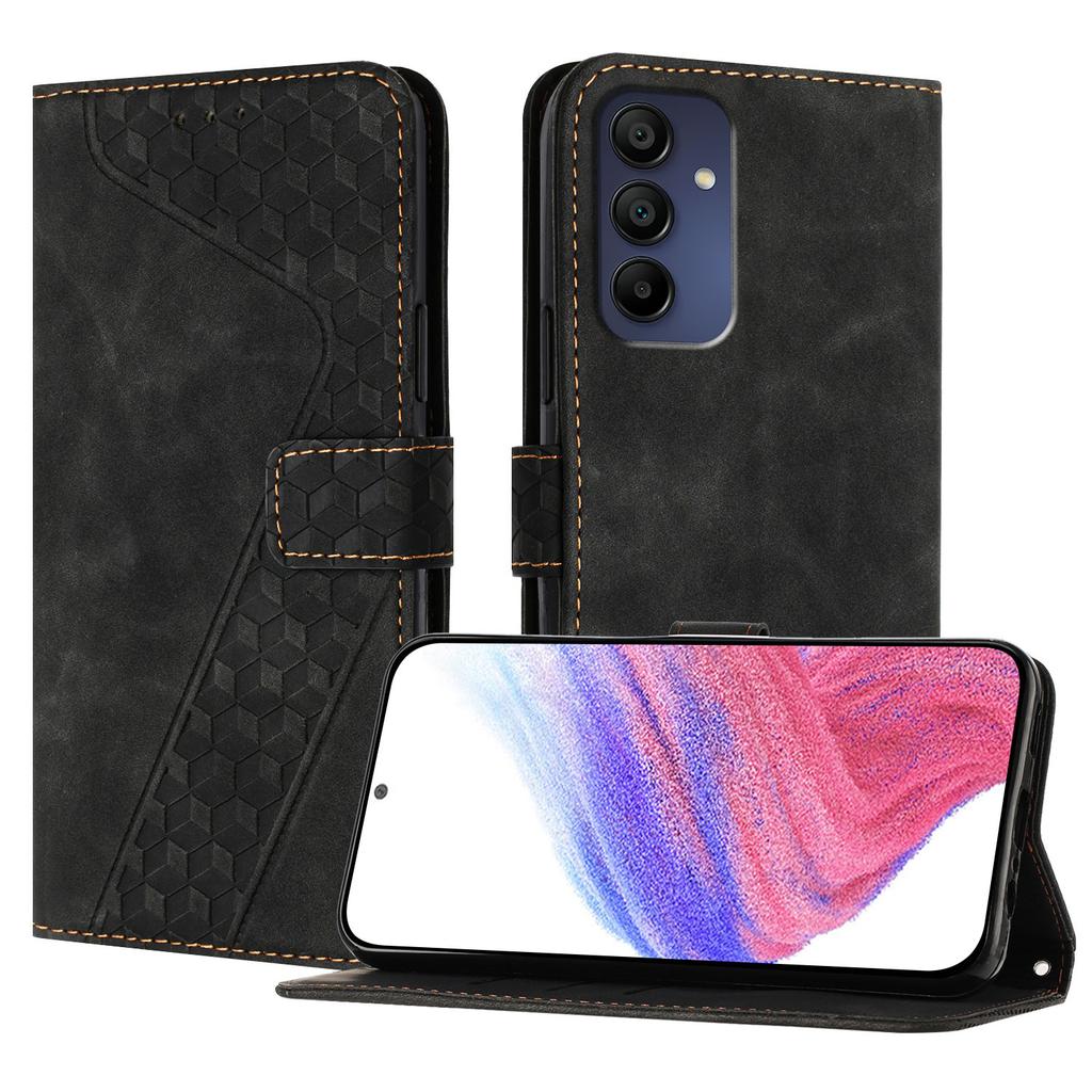 For Samsung Galaxy A16 4G Leather Case 7-Shaped Pattern Wallet Stand Shockproof Phone Cover