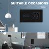 BSEED Touch Dimmer Switches 1gang1way Wall Light Switch LED Dimmer Plus EU Wall socket USB EU Standard Blue Backlight 10A
