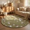 French Style Bedroom Decor Round Carpet Thick Plush Carpets for Living Room Fluffy Soft Lounge Floor Mat Washable Cloakroom Rug