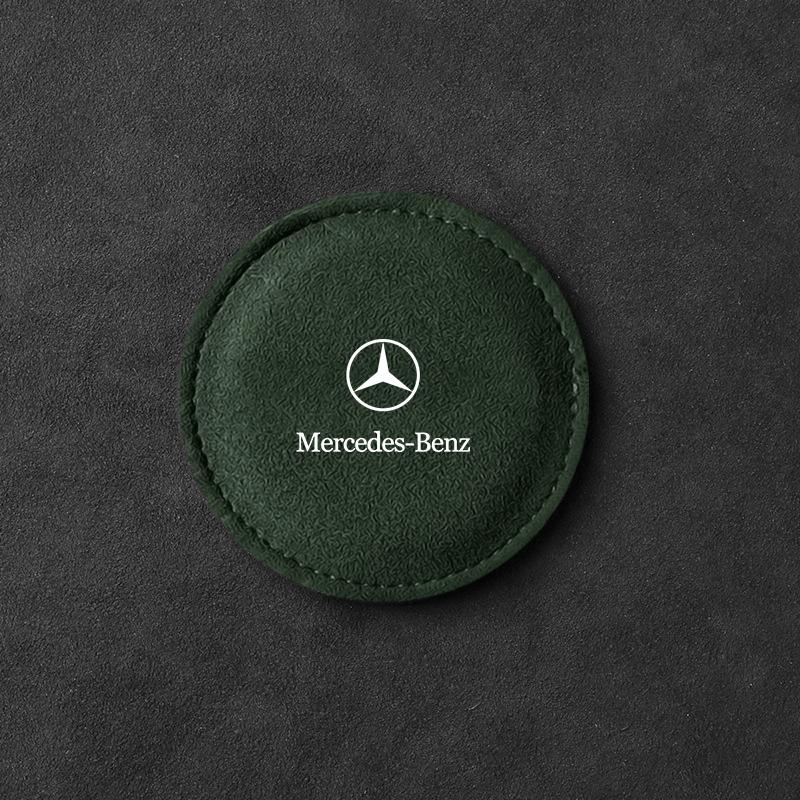 AABIF1 Car Water Cup Pad PU Slot Non-slip Coaster Mat Car Interior Goods Stickers For Mercedes-Benz C320 CL55 CL600 CL65 C240 C280 C320