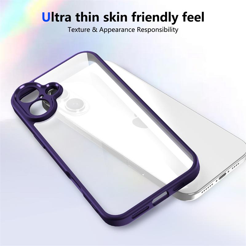 Чехол Camera LED Protective Clear Acrylic Back Case для iPhone Samsung Galaxy Xiaomi Redmi для iPhone 16 Pro Max 15 14 Plus 13 12 11 X XR Cover Silicone Frame