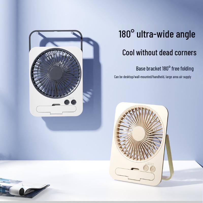 2026 Portable USB Rechargeable Mini Wall-Mounted Desktop Fan