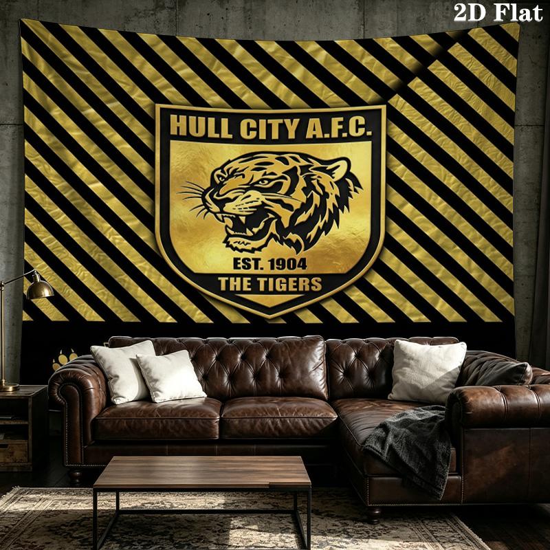 Custom Name Hull City Printed Tapestry – Wall Hanging for Bedrooms, Dorms, and Home Decor