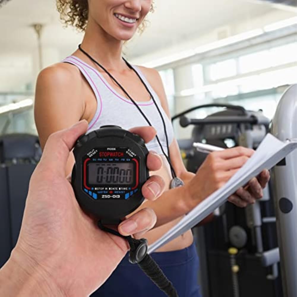 iplusmile stopwatch timer watch waterproof silent alarm multi-function stopwatch wristwatch with ...