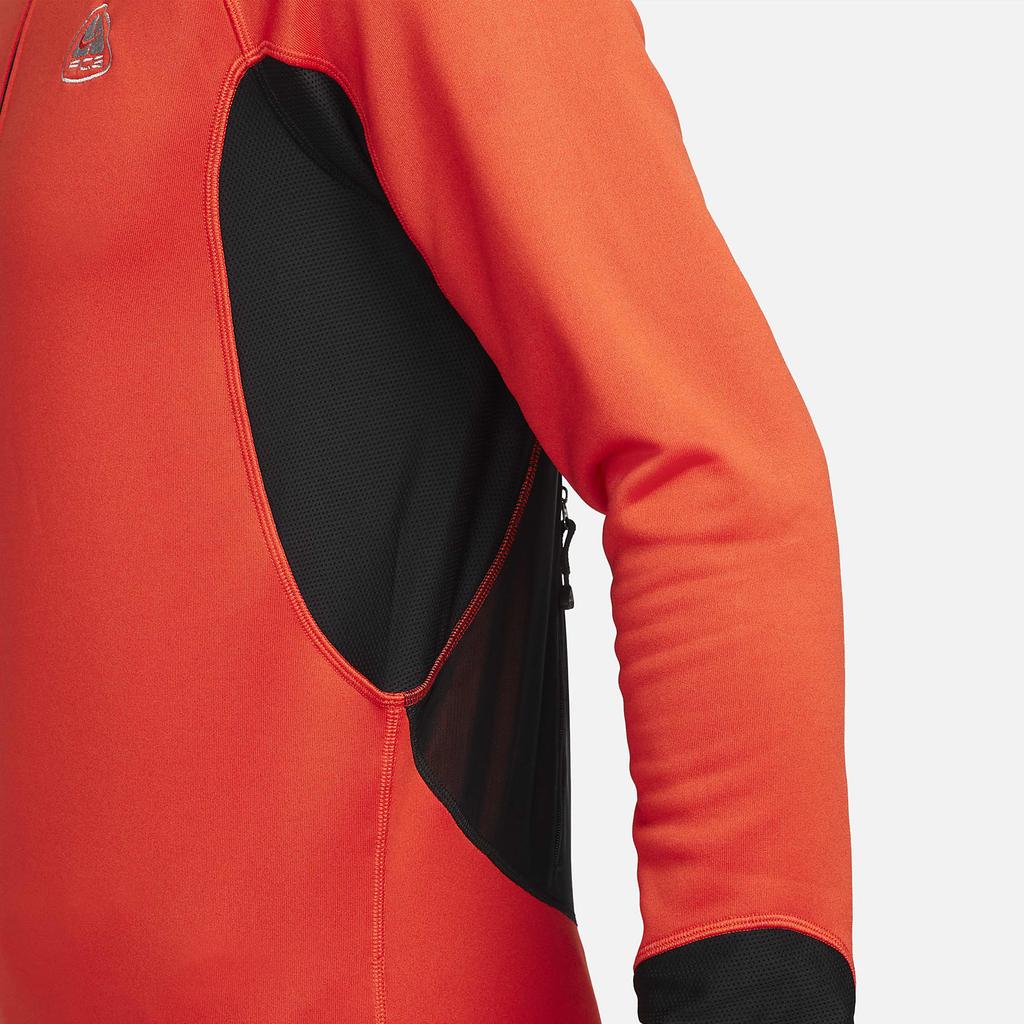Nike ACG Logo Embroidered Color Block Sweatshirt Men Tops Orange DV9220-633