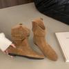 Boken Shoes Короткие ботинки 2026 Новые Осень/Зима Французский Ретро Ботинки на платформе для женщин