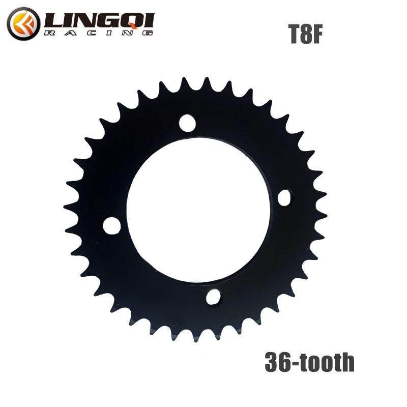 LINGQI Pit Dirt Bike Motorcycle T8F Front Rear Chian Sprocket 36T 54T 64T Teeth ATV Chain Gear Plate for Mini Pocket Bike Moto