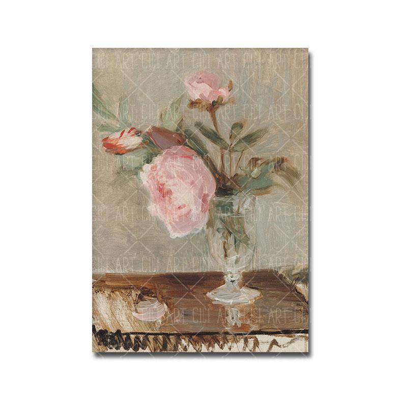 Винтажный французский постер в сельской местности, викторианский цветок, художественный принт, пейзаж, холст, картина маслом, настенная картина, гостиная, домашний декор