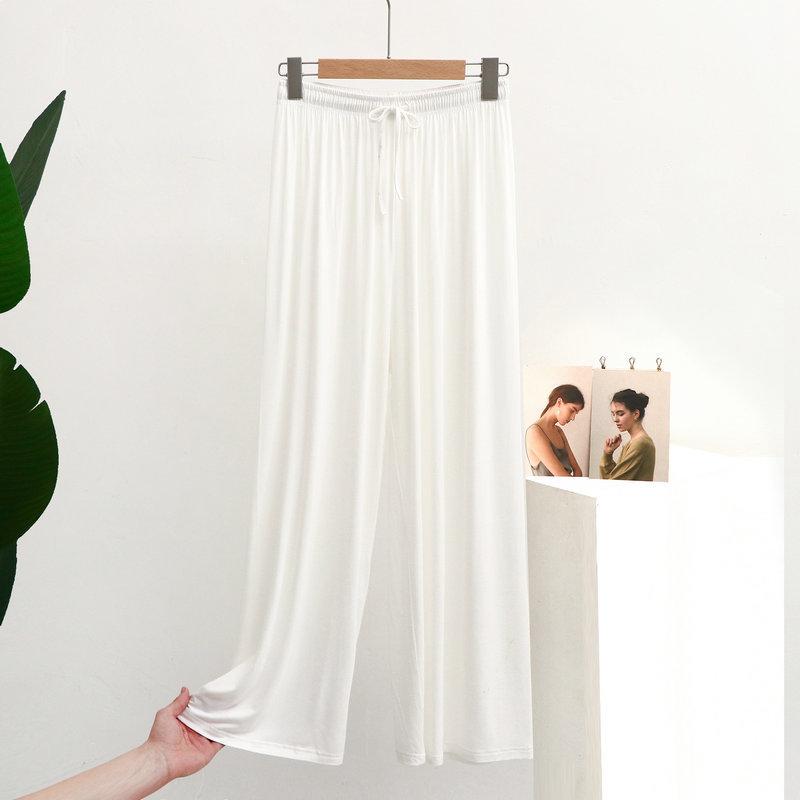 Однотонные брюки с высокой талией, весна-лето-осень, прямые, со шнуровкой, тонкие, для отдыха, с эластичной талией, свободные, повседневные, свободные брюки, повседневные, для занятий йогой и дома