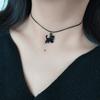 Сладкий Крутой сплав Черный котенок кулон чокер ожерелье Choker Аксессуары для шеи Аксессуар Ожерелье для женщин