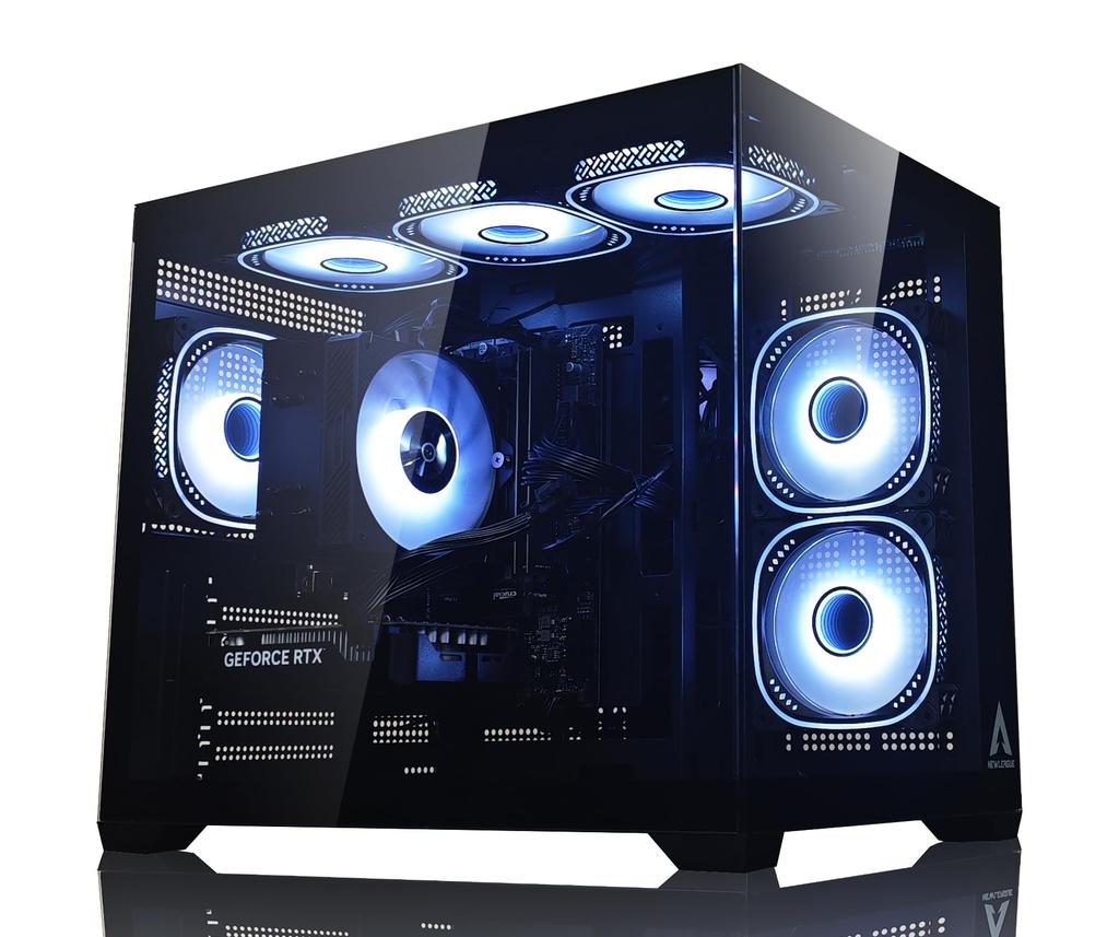 NEWLEAGUE Gaming Desktop PC Special Model Core I5 12400F RTX4060 16GB NVMe SSD 512GB 550W Power Supply Unit Windows 11 Office NI512N56I GDDR6 G6