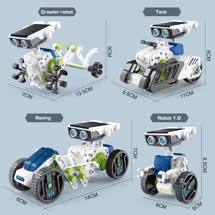 12-in-1 DIY Educational Solar Robot Building Blocks for Kids
