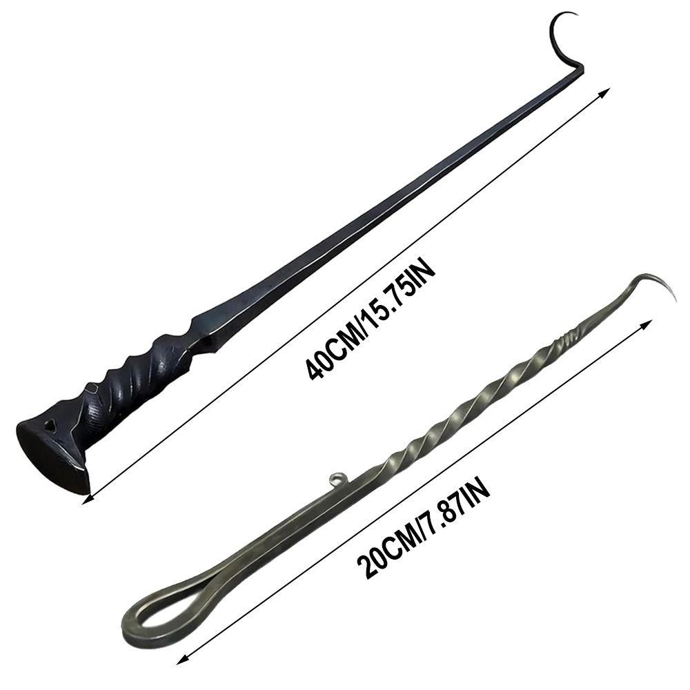 Stainless Steel BBQ Food Flipper Cooking Grilling Outdoor Camping Cooking Barbecue Turners Hooks Grill Accessories BBQ Grill
