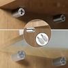20Pcs/80Pcs Multifunctional Support Pins Partition Support Nails – With Anti-Slip Covers Self-Tapping Screws Suitable For Cabinet Partitions