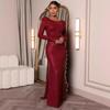 2025 Spring New Women's Clothing Sexy Halter Long Sleeve Slim Split Banquet Dress Long Dress