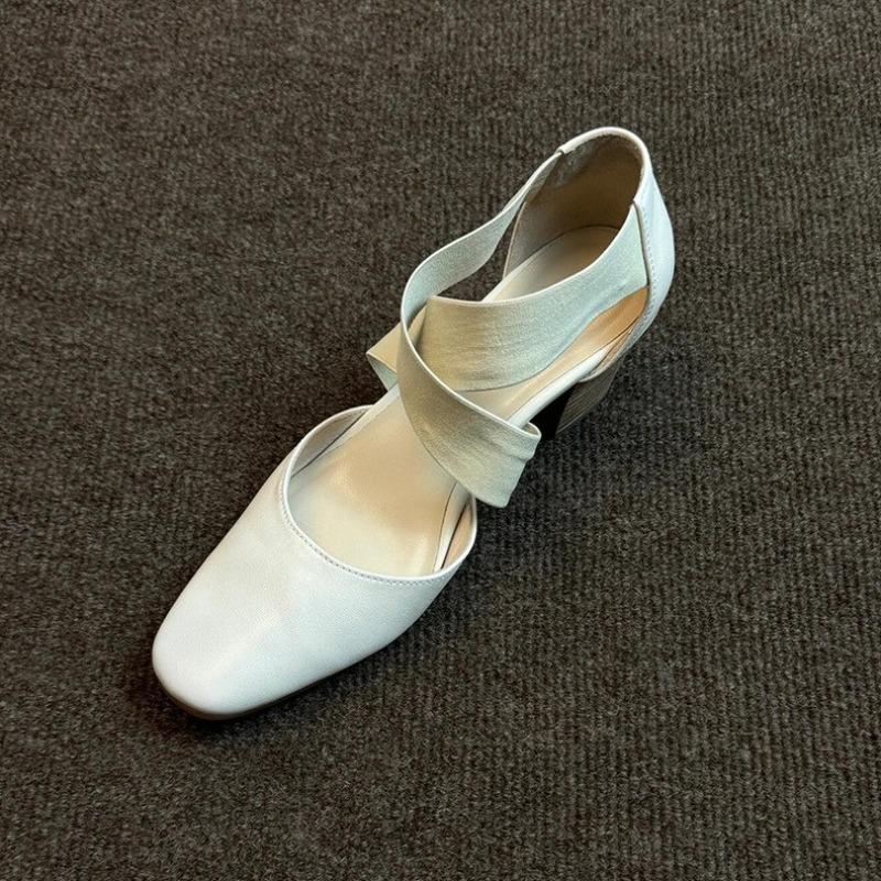 Fashion Spring New Thick Heel Shoes Women's Fashion Square Head Shallow Mouth Soft Sole Non-slip High Heels