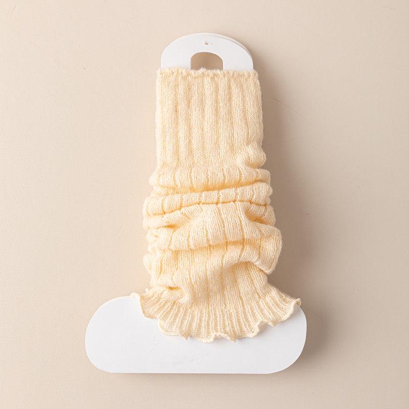 Женские белые вязаные носки-чулки для весны/осени, средней высоты до середины икры, в школьном стиле JK, идеально подходят к кожаной обуви