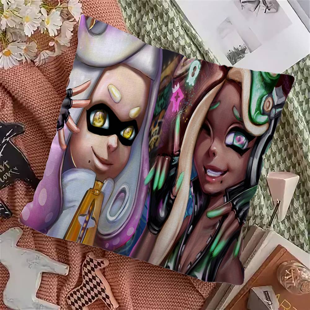 S-Splatoon Игровая Наволочка Подушка Декоративная Для Дивана Автомобиля Рождественский Подарок 40x40см 45x45см