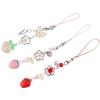 Transparent Strawberry Phone Lanyard Sweet Y2K Phone Strap Charm Fruits Phone Chain  Phone Case