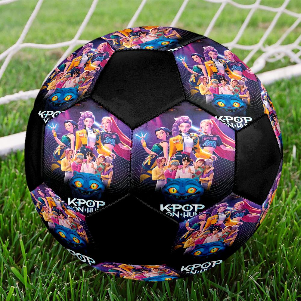 Kpop Demon Hunter Indoor Soccer Ball Colorful All Ages Size 5 Machine Stitched PVC Competition Ready Durable High-Bounce