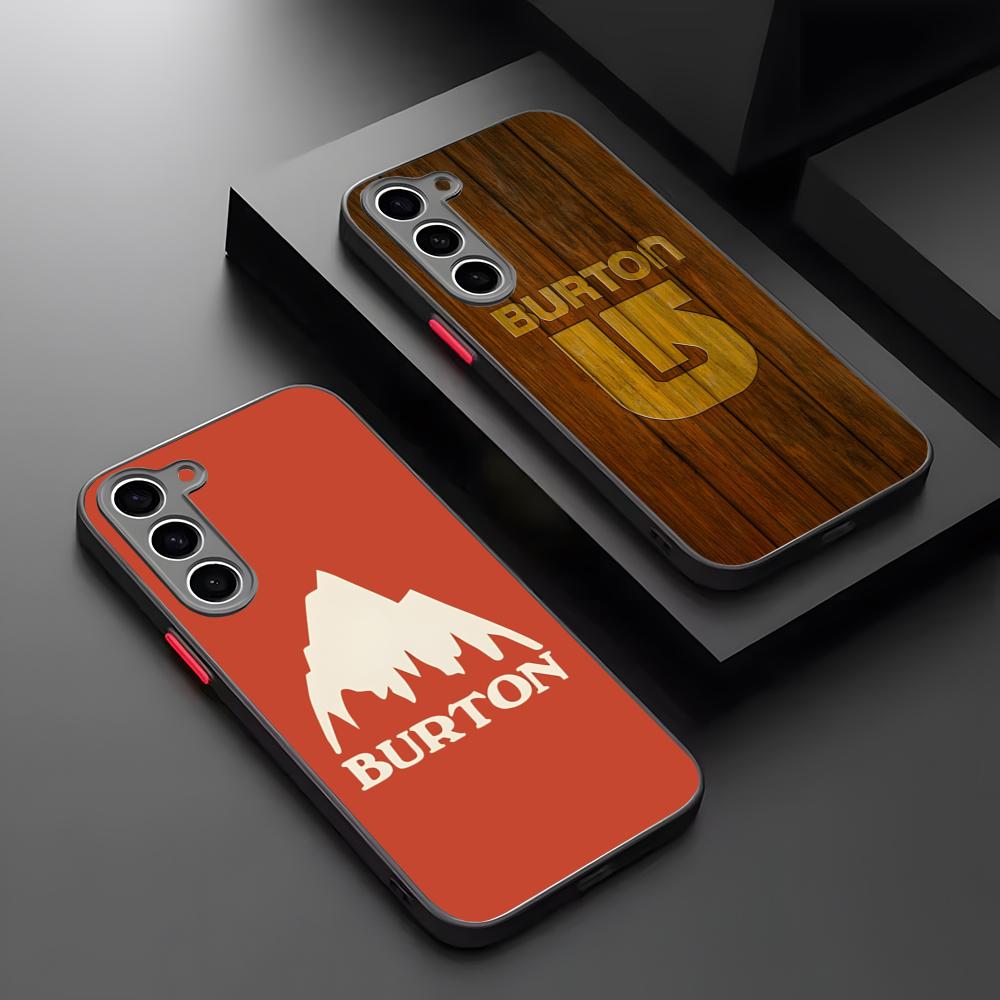 Бренд для катания на лыжах Burton Чехол для телефона Матовый Прозрачный Для Samsung S25Plus S21fe S22 FE S23 Ultra S24 Plus S25 Роскошная Задняя крышка
