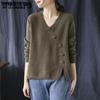 Vintage Oversized Knitted Pullover Women's Sweater O-Neck Loose Sweaters Female Autumn Lady Knitwear