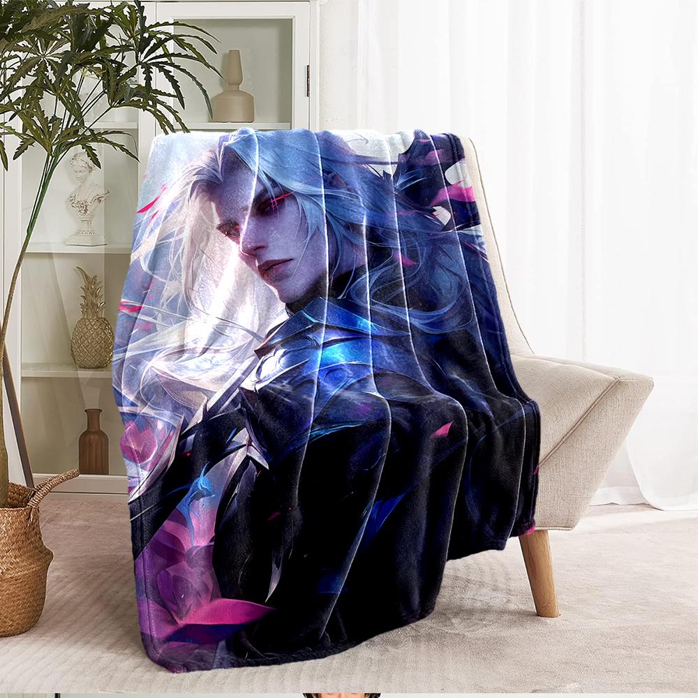 League of Legends Theme Printed Blanket - Perfect for Couch, Bed, Travel & Outdoor Use | Machine Washable, Cozy & Durable.