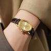 Alloy Oval Quartz Wristwatch Faux Leather Luxury Women Watch Elegant Women Timepiece  Gift