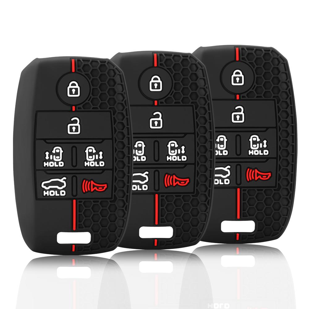 Silicone Car Remote Key Case Cover Fob For Kia New Sedona Grand Carnival Snugly Sorento L580 Kia Doule Carnival Accessories
