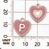 Double-Sided Peach Heart Alloy Pendant Charms for DIY Jewelry