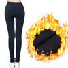 Women Imitation Denim Leggings Winter Flannel Warm Plus Velvet Super Elastic Pants Plus Size Trouser