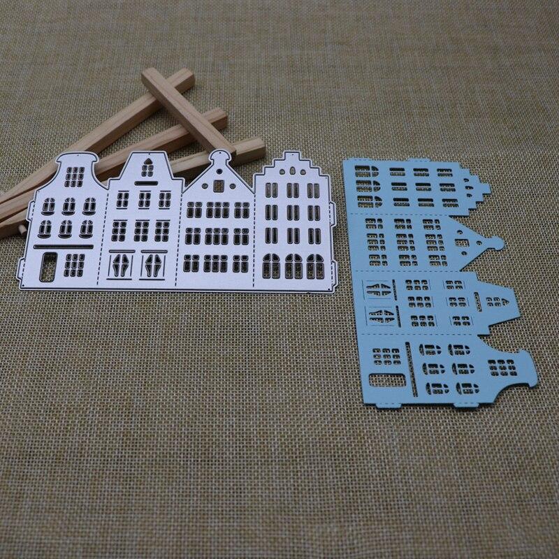 Строительная коробка Тиснение Металлические вырубные штампы Фонарь Рамка Вырубные штампы для изготовления открыток Скрапбукинг Декор