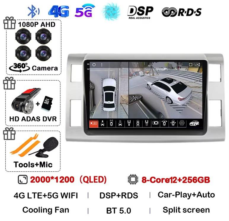 Android 14 Auto Carplay автомобильное радио для Toyota Previa 3 III XR50 Estima 2006-2019 Мультимедиа Navi GPS плеер стерео головное устройство DSP