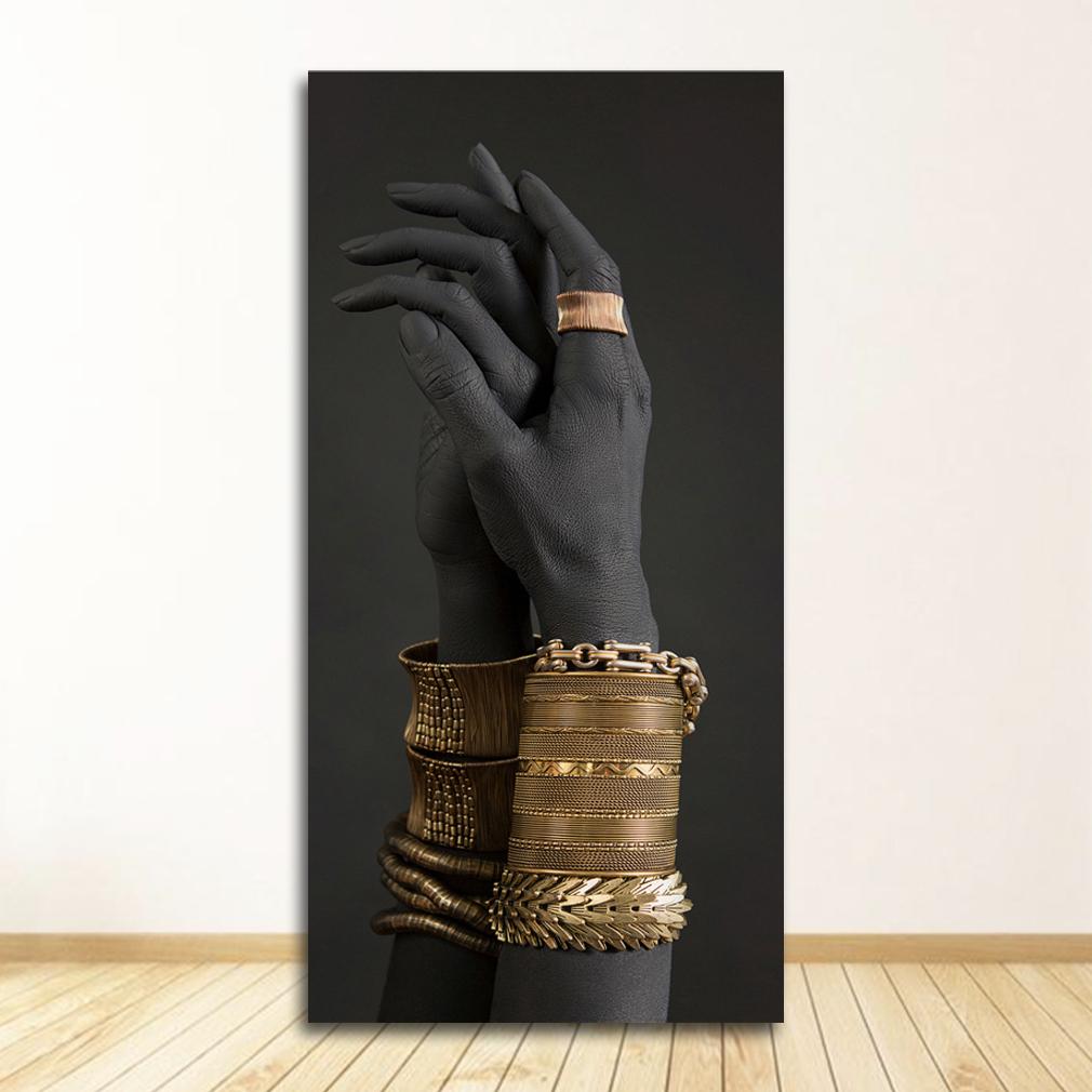 Canvas Paintings On the Wall Art Pictures For Living Room Black Hands Holding Jewelry Posters And Prints African