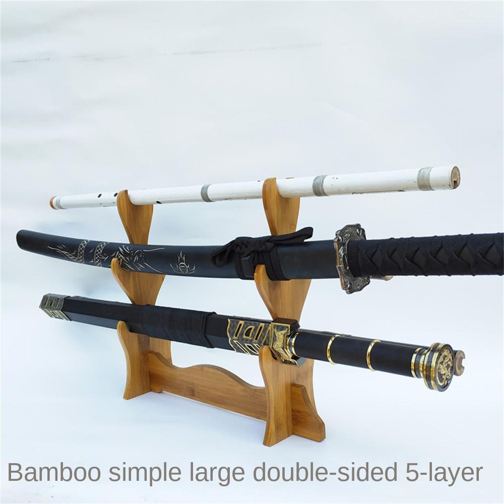 Стойка для выставки товаров Изысканное мастерство Изысканные детали Цветной деревянный стеллаж для хранения принадлежностей Держатель для меча Винтаж Реалистичный