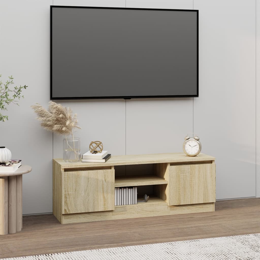 Vidaxl Szafka Pod Tv, Z Drzwiczkami, Dąb Sonoma, 102X30X36 Cm