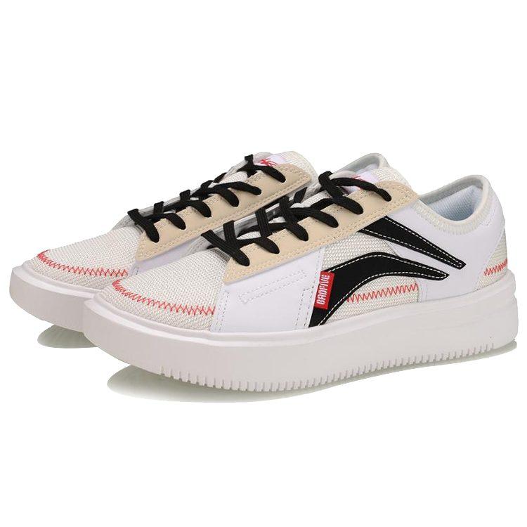 Li Ning Badfive The Rebel Повседневные низкие баскетбольные кроссовки Женские Бело-абрикосовые AGBP022-3
