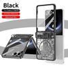 Гальванизированный прозрачный защитный чехол для Samsung Z Flip7/6/5 с пленкой с механической текстурой