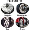 4PCS Crown Bling Tire Valve Stem Caps - Crystal Diamond Car Wheel Tire Caps - Handmade Rhinestone Universal Chrome Vehicle Tire Caps for SUV, Trucks,