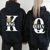 Queen King Print Pullover Woman Fall Winter New Arrival Couples Sweatshirts Home Outdoor Comfort Warm Casual Hoodies Aesthetic