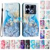 Ocean Colored Marble Luxury Painted Leather Case Wallet Book Style Cover for Infinix Smart 4,Hot 9 Play,Hot 10 Play,Smart 6,X680,HOT 8,X650,HOT 40...