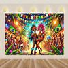 2D Plane, 1 Piece of Dazzling Brazilian Carnival Background, Suitable for Decoration At Birthdays, Weddings and Festival