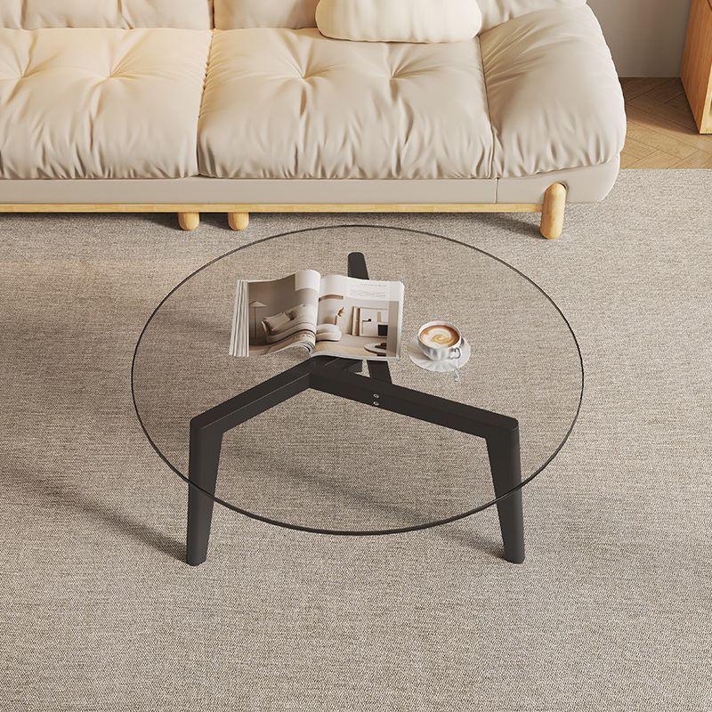 Donzhu Round Glass Coffee Table
