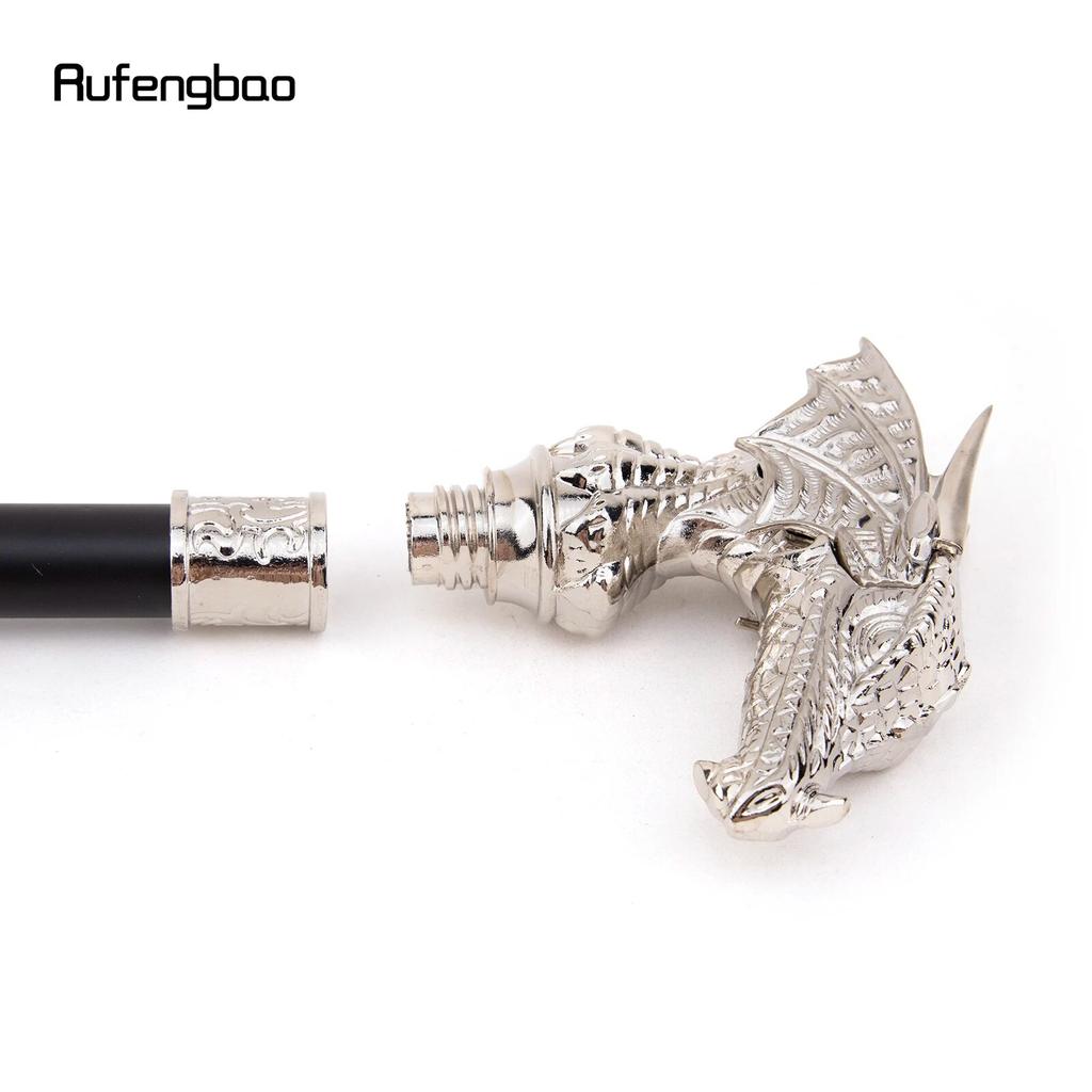 White Luxury Dragon Head Walking Cane Fashion Decorative Walking Stick Gentleman Elegant Cosplay Cane Knob Crosier 93cm
