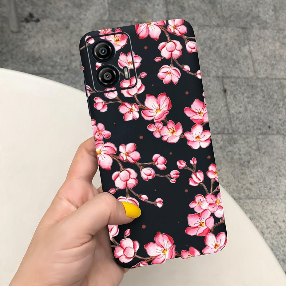 Phone Case For Motorola Moto G53 G73 5G 2022 Beautiful Flower Pattern Soft Silicon Cases For MOTO G73 MotoG53 XT2335