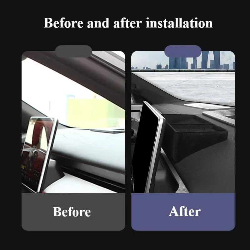 For Polestar 4 Screen Rear Storage Box Premium Sense Storage Storage Box Non-slip and Wear-resistant Modification Accessories