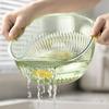 Кухонный дуршлаг, двухслойная корзина для мытья, съемная прочная раковина для чистки фруктов для салатов