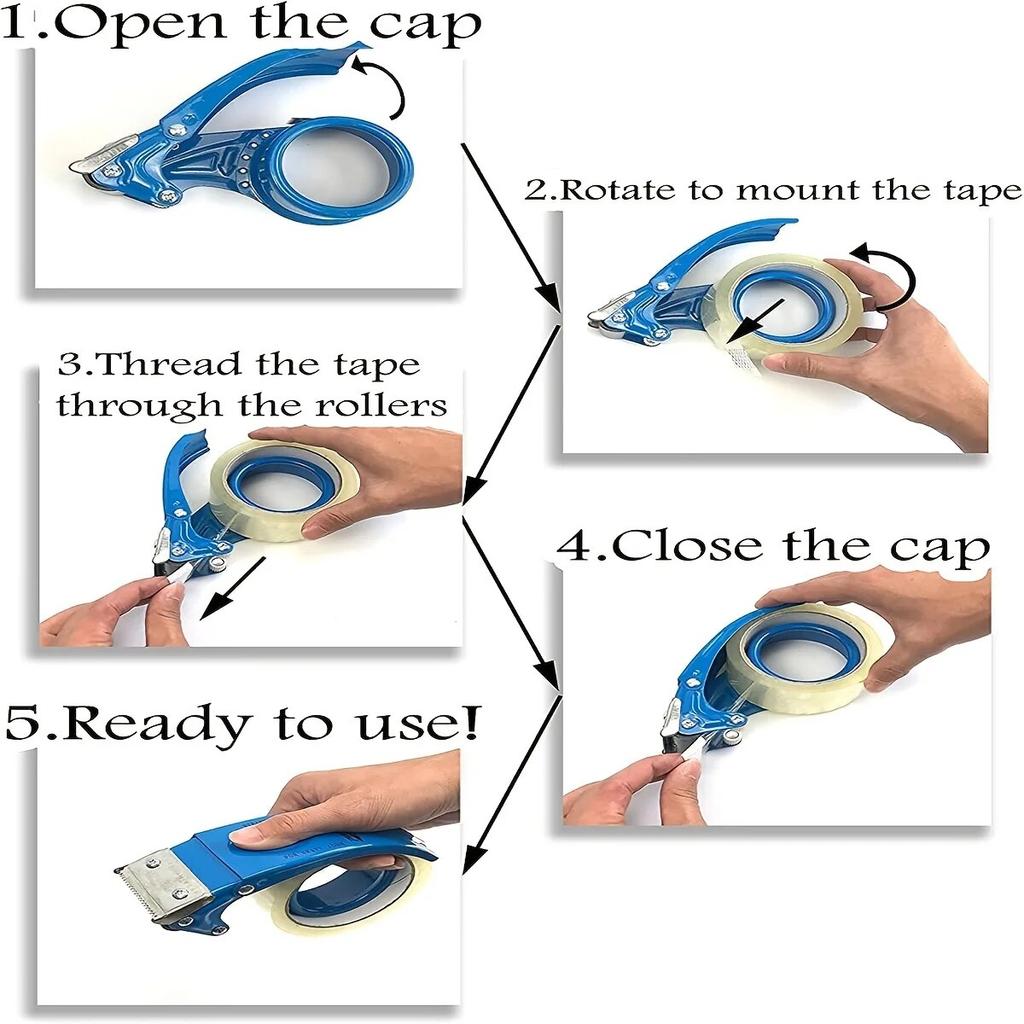 Heavy Tape Dispenser,Reusable, Replaceable, Eco-Friendly Master Piece Dispenser for Pros with Patented 10° Sloped