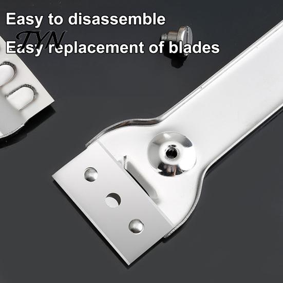 Residue Remover Blade Cleaning Spatula with Replaceable Blade, Multi Surface Stainless Steel Adhesive Scraper Scraper, Multifunction Tool for